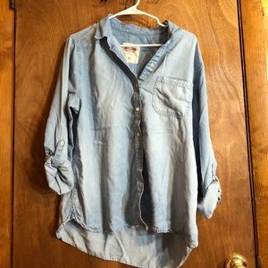 Mossimo jean button up top size XXL